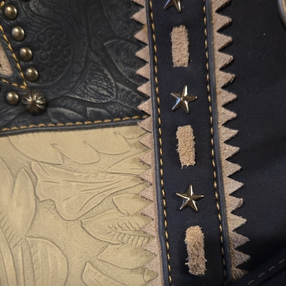 Montana West 100% Leather Texas Star Shoulder Bag - Picture 16 of 16